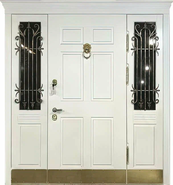 Филёнчатая дверь для частного дома №17 внешняя - фото