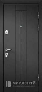 Входная дверь в квартиру черная №46 внешняя - фото