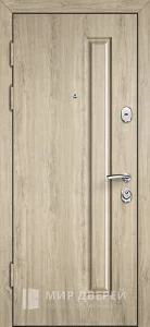 Стильная серая входная дверь в квартиру №66 внутренняя - фото