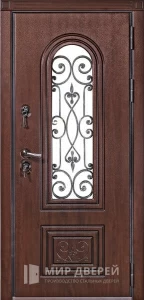 Стальная дверь парадная №395 внешняя - фото