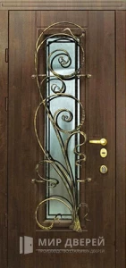 Входная дверь с ковкой №17 внутренняя - фото