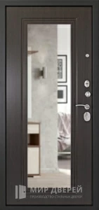 Дверь металлич входная с зеркалом №61 внутренняя - фото