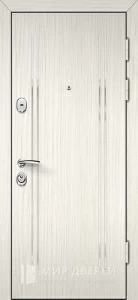 Металлическая дверь обшитая МДФ панелью №179 внешняя - фото