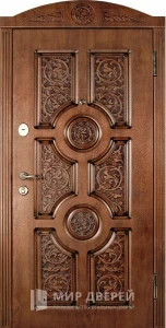 Входная парадная дверь со стеклом №377 внешняя - фото