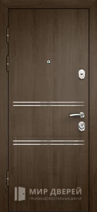 Входная дверь МДФ внутри ровная №377 внутренняя - фото