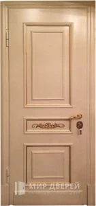 Уличная входная дверь для частного дома с МДФ №337 внутренняя - фото