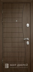 Дверь входная темный дуб №2 внутренняя - фото