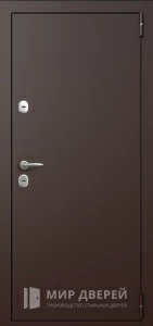 Дверь входная с порошковым напылением и зеркалом №78 внешняя - фото