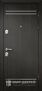 Железная дверь Венге №18 внешняя - фото