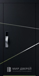 Дверь входная с электронным замком и видео экраном №28 внешняя - фото