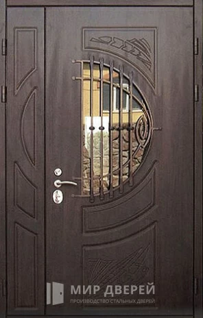 Фото «Входная металлическая дверь со стеклопакетом №108»