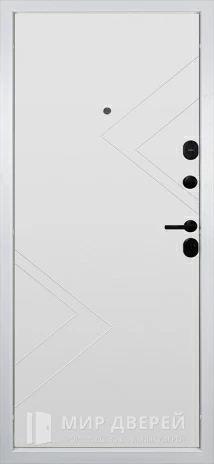 Фото 2 «Входная металлическая квартирная дверь черный кварц + белый софт №78»