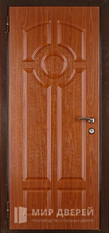 Фото 2 «Металлическая дверь МДФ панели под имитация бруса №100»