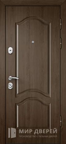 Фото «Коричневая входная дверь с наличниками и доборами №8»